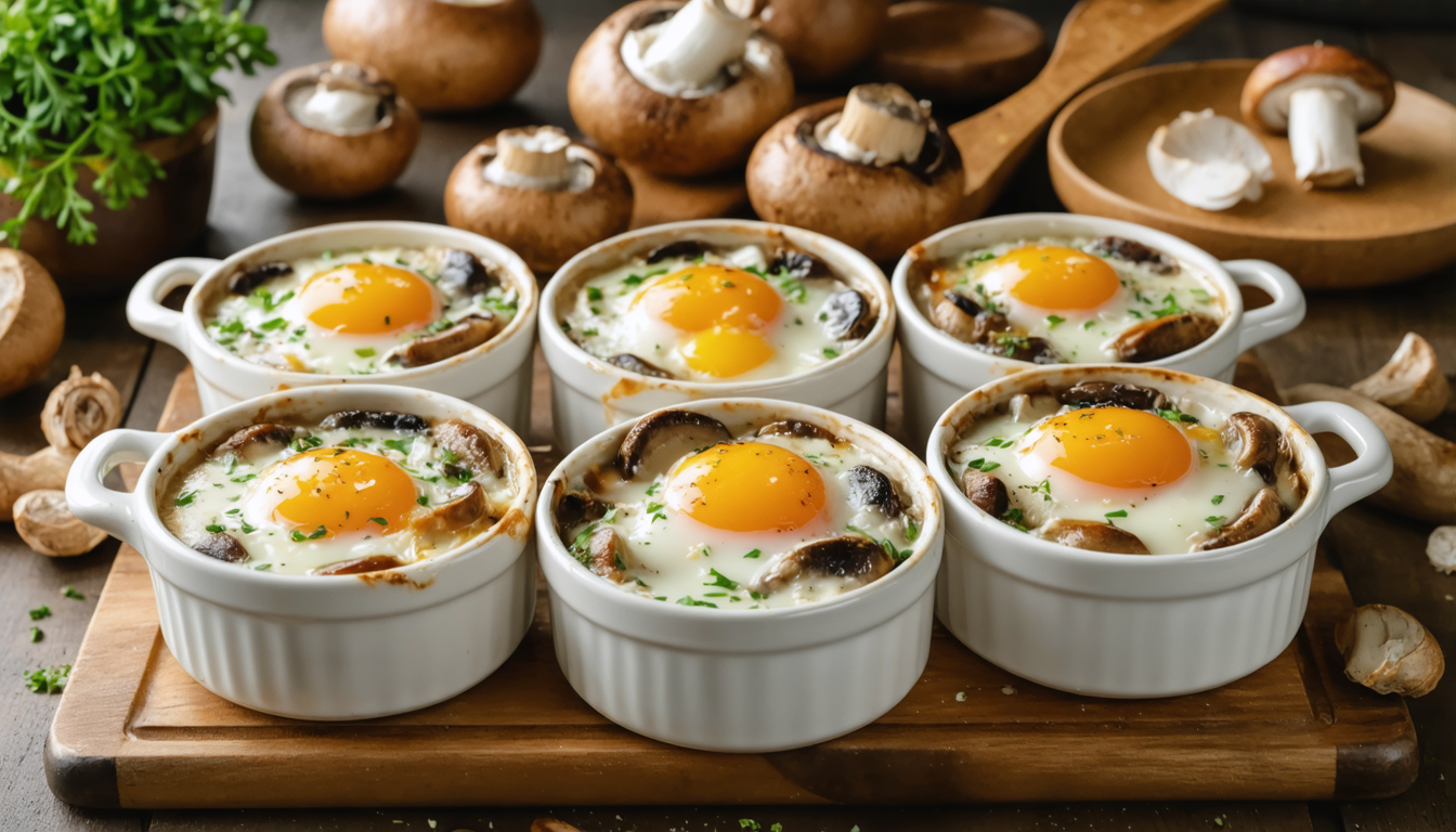 découvrez la recette savoureuse des œufs cocotte aux champignons, une préparation simple et gourmande à essayer absolument pour un repas réussi.