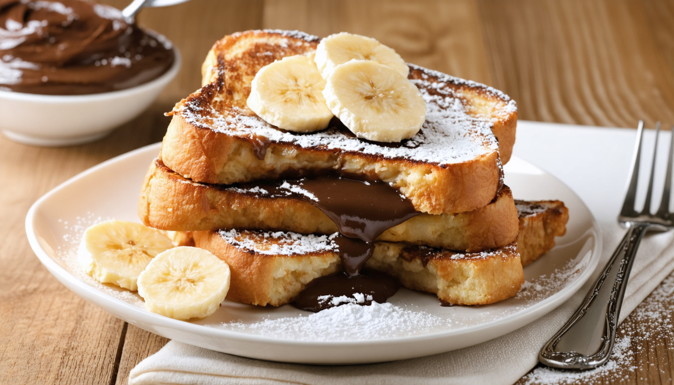 découvrez notre recette facile de pain perdu au nutella, un duo gourmand et fondant en bouche pour un petit-déjeuner ou un goûter délicieux.