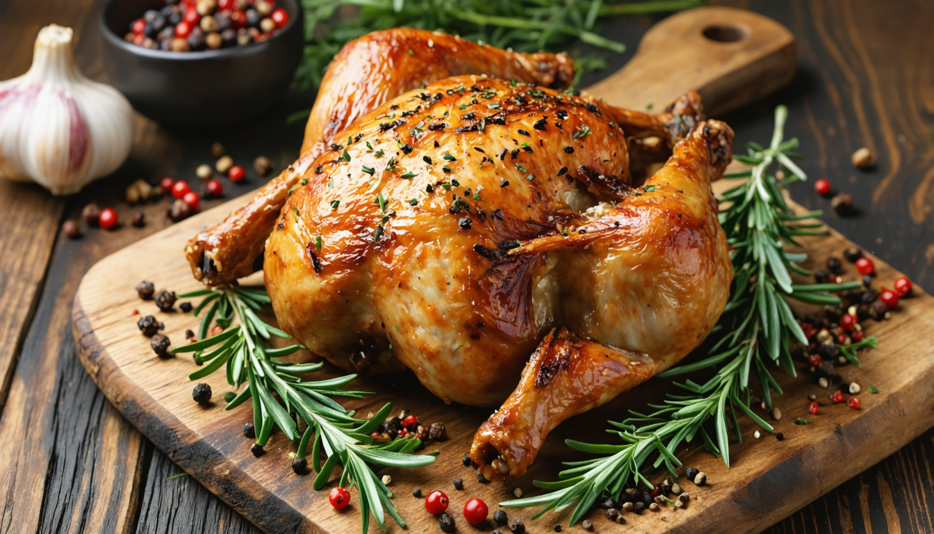 découvrez le secret du poulet rôti parfait, alliant une peau croustillante à une chair moelleuse et savoureuse pour régaler vos papilles.