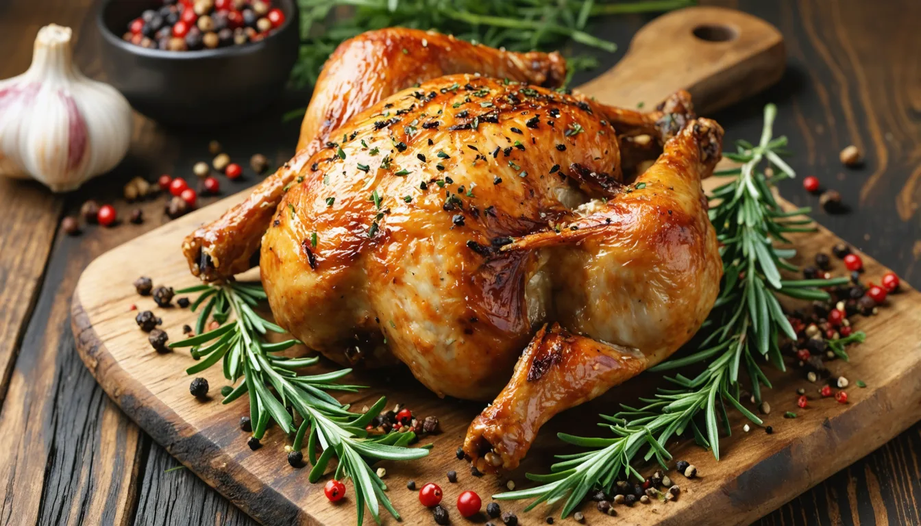 découvrez le secret du poulet rôti parfait, alliant une peau croustillante à une chair moelleuse et savoureuse pour régaler vos papilles.