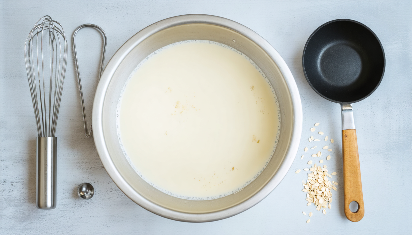 découvrez une recette simple et savoureuse de pâte à crêpes réalisée avec du lait d'avoine, idéale pour des crêpes moelleuses et gourmandes à partager en famille.
