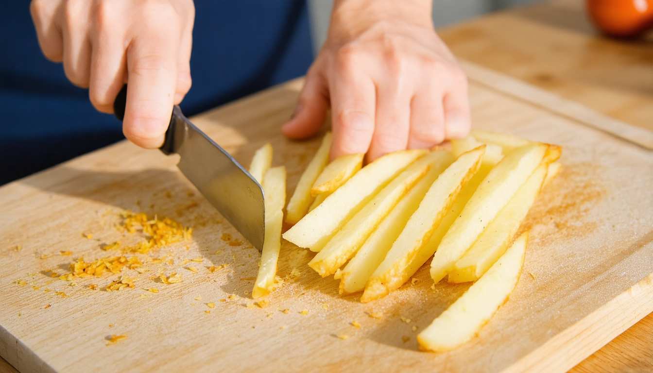 découvrez une recette facile pour préparer des frites maison ultra croustillantes et savoureuses à l'airfryer, idéales pour un snack rapide et sain.