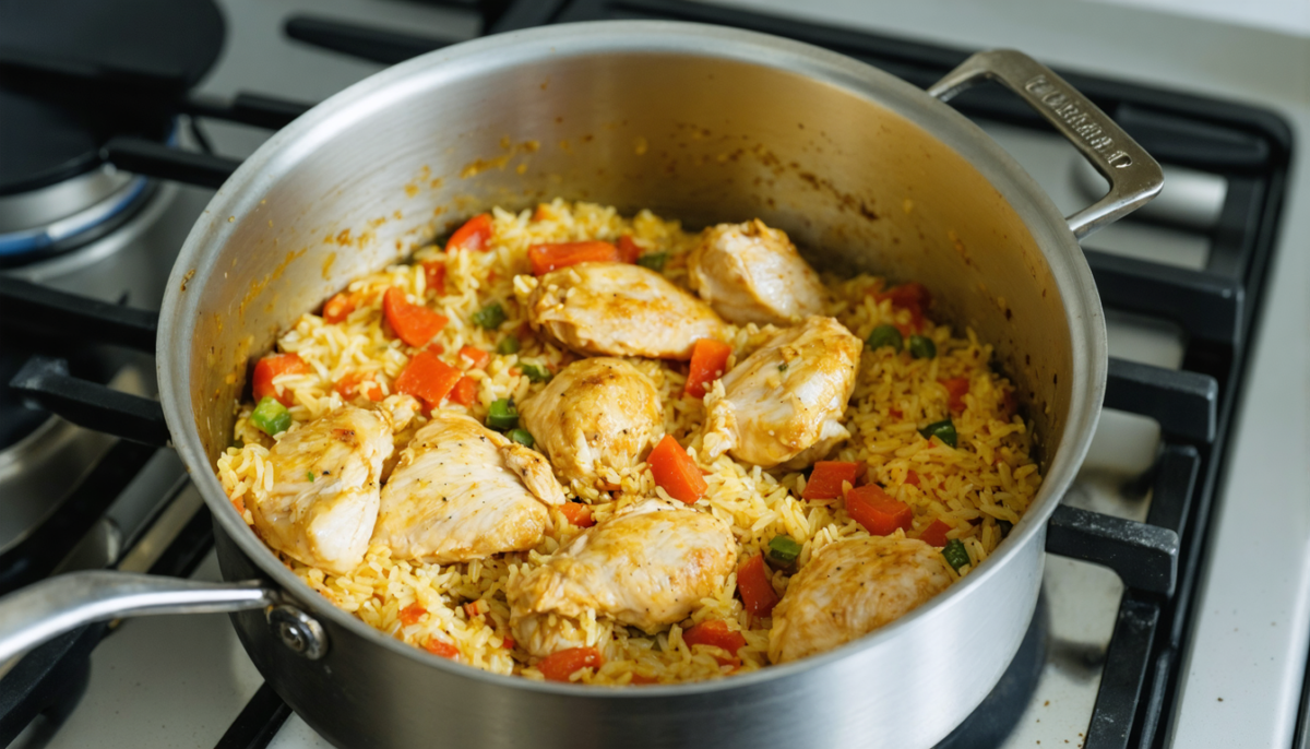 découvrez notre recette de riz au poulet express, simple et rapide à préparer pour un repas savoureux en un rien de temps.