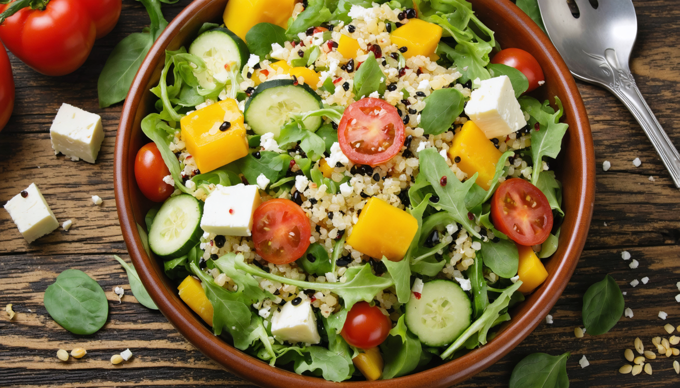 découvrez notre salade gourmande aux céréales, légumes frais et fromage, une recette équilibrée alliant saveurs et santé pour un repas délicieux et nutritif.