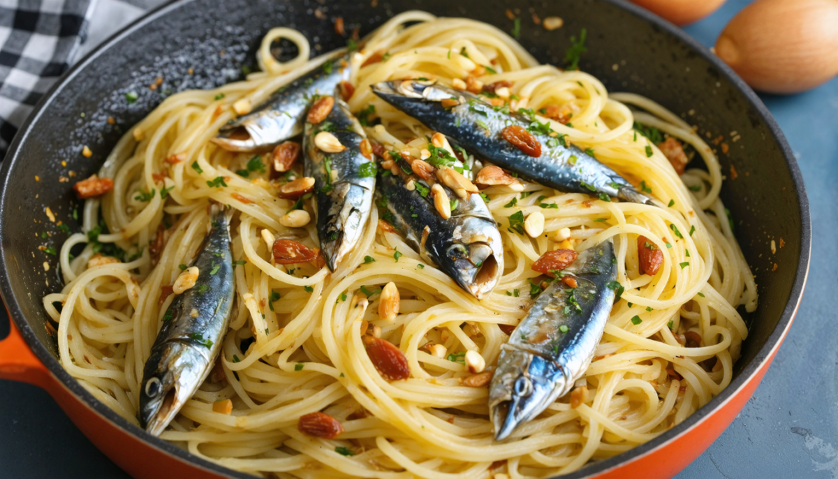 découvrez la recette des spaghettini siciliens aux sardines, un plat léger, savoureux et prêt en seulement 15 minutes, parfait pour un repas rapide et authentique.