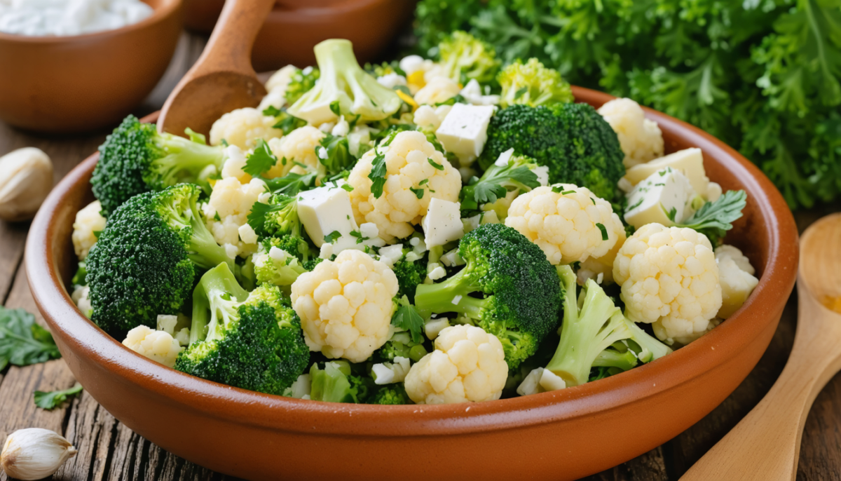 découvrez notre taboulé d'hiver gourmand alliant brocoli croquant, chou-fleur frais et fromage frais onctueux, pour une salade saine et réconfortante.