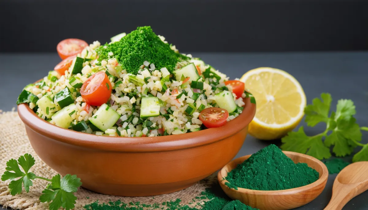 découvrez une recette saine et légère de taboulé frais au persil et à la spiruline, parfaite pour une alimentation équilibrée et pleine de saveurs naturelles.