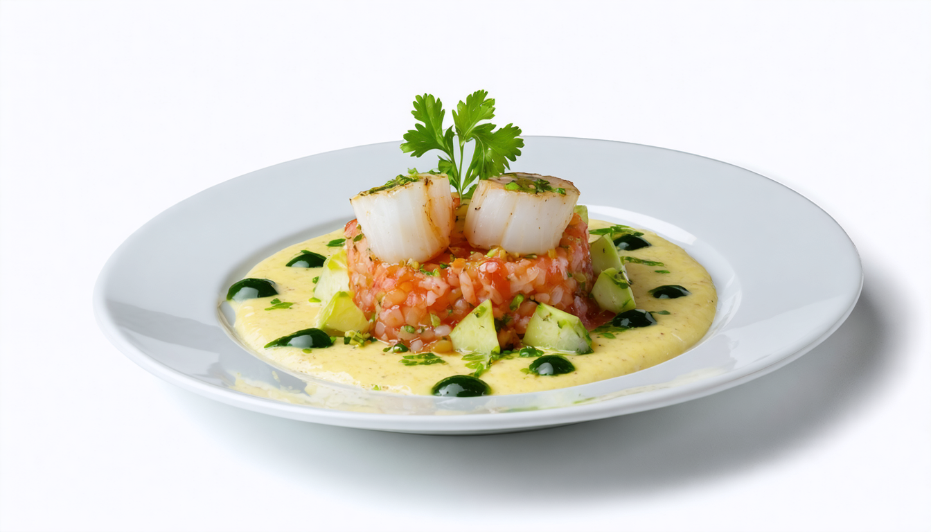 découvrez notre recette fraîche et élégante de tartare de saint-jacques au citron vert, parfaite pour les gourmets en quête de saveurs raffinées et légères.