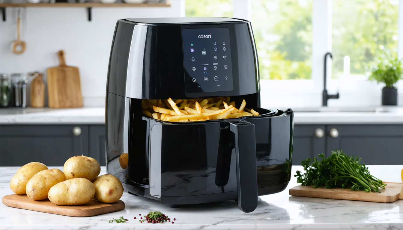 découvrez notre test complet de la friteuse sans huile cosori air fryer twinfry 10l, équipée d'un contrôle intelligent pour une cuisine saine et pratique. analyse des fonctionnalités, performance et avis.