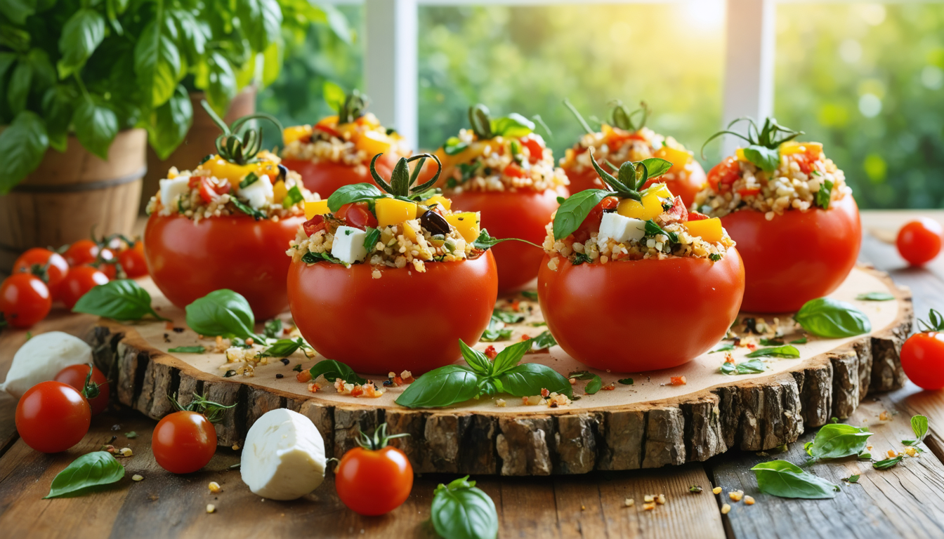 découvrez notre recette revisitée des tomates farcies, parfaite pour un été frais et facile à préparer. savourez ce classique traditionnel avec une touche moderne, idéale pour vos repas légers et gourmands.
