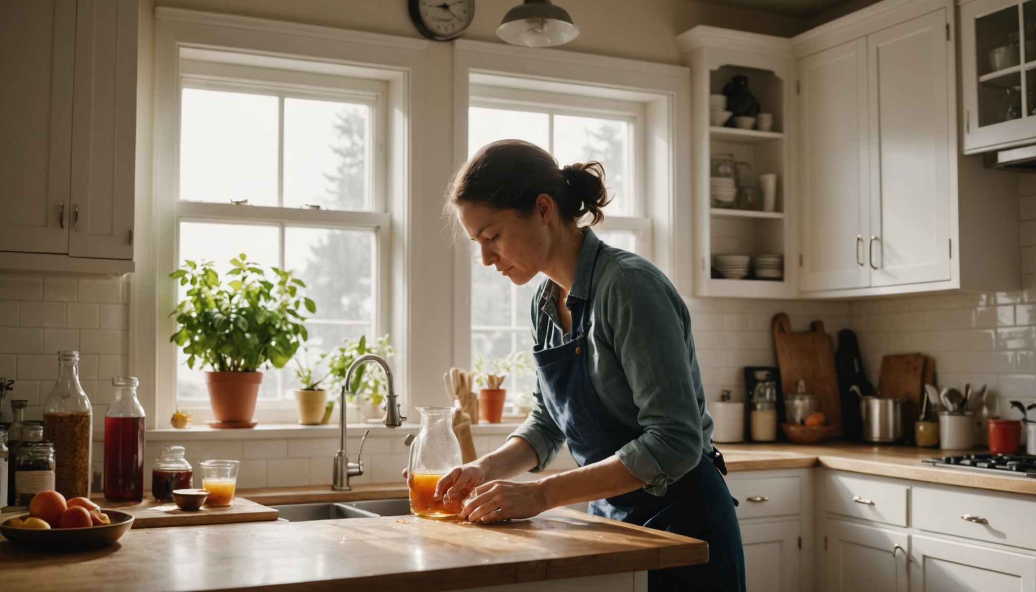 Adieu mouches et moucherons dans la cuisine : la recette simple avec quelques gouttes de ce produit et du vinaigre