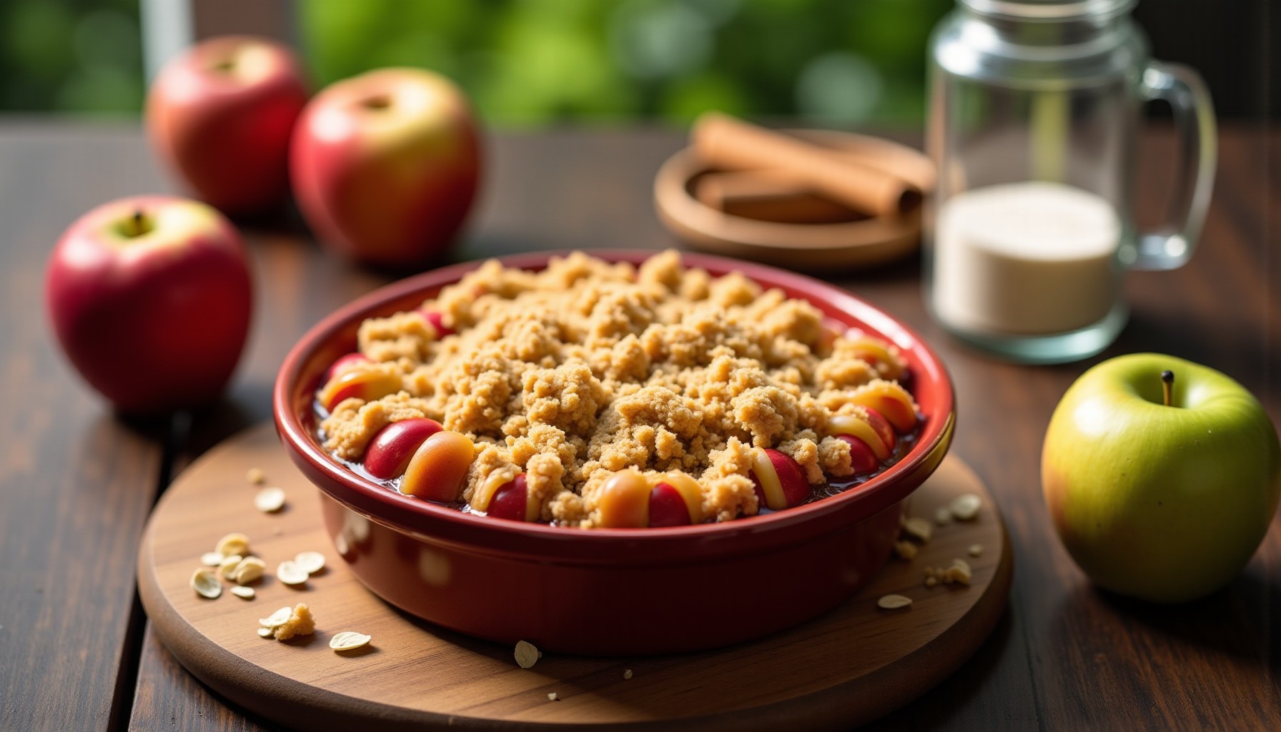 Crumble aux pommes réinventé : découvrez l’ingrédient magique pour un croustillant incomparable