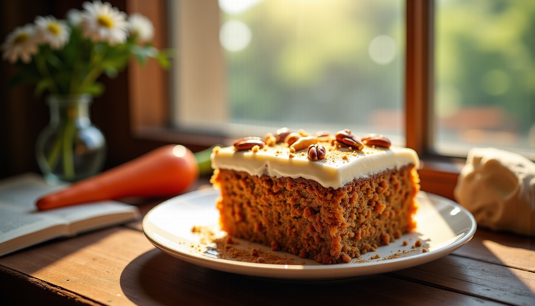 Carrot cake allégé : savourez une part à moins de 100 calories !