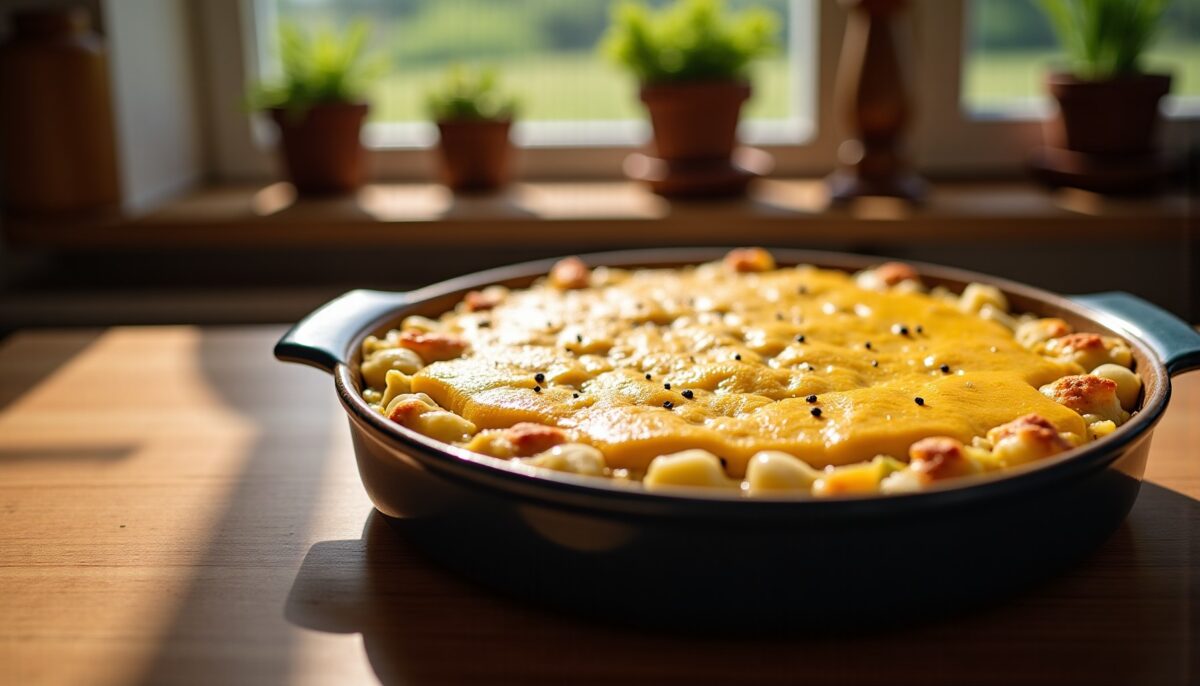 Délice fondant : gratin gourmand de choux au fromage à raclette