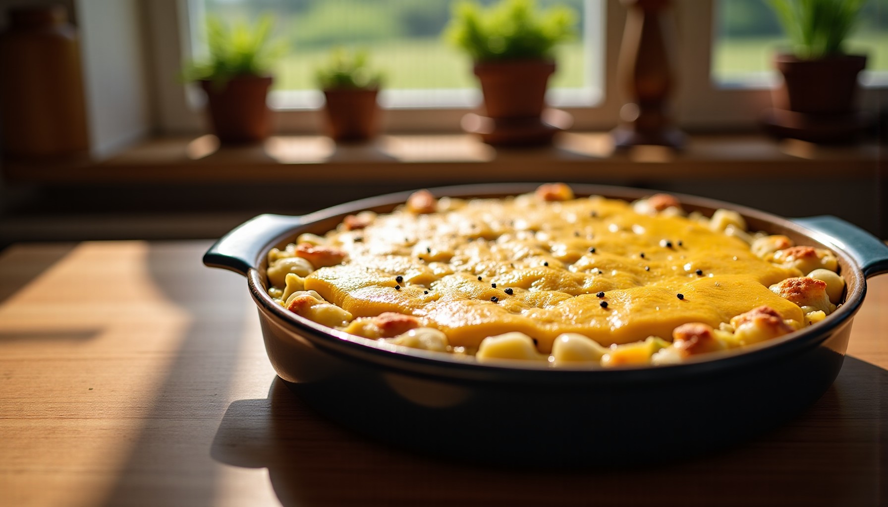 Délice fondant : gratin gourmand de choux au fromage à raclette