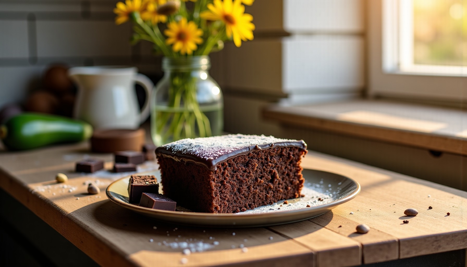 Gâteau chocolat-courgette : le secret minceur qui bluffe les papilles