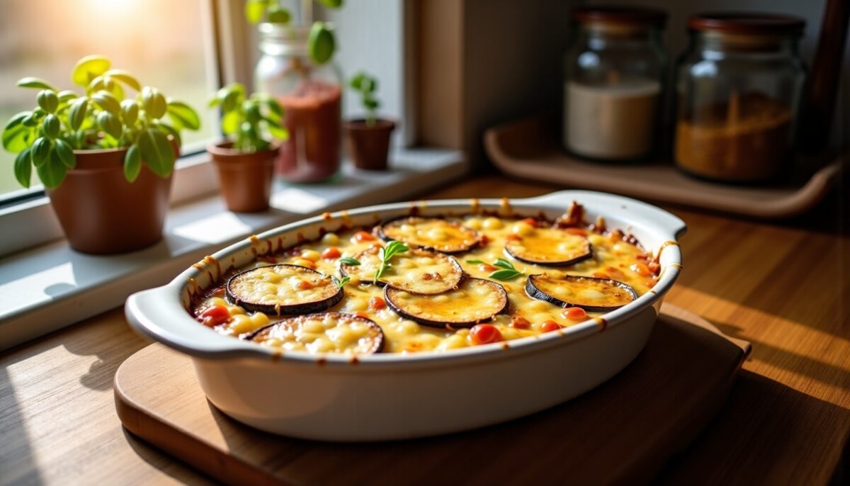 Délicieux Gratin d'Aubergines Fondantes au Mozzarella di Bufala Campana
