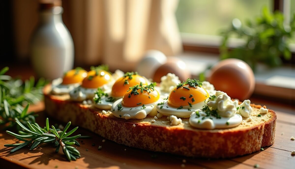 Délice sur toast : bleu et œufs de caille pour une recette savoureuse