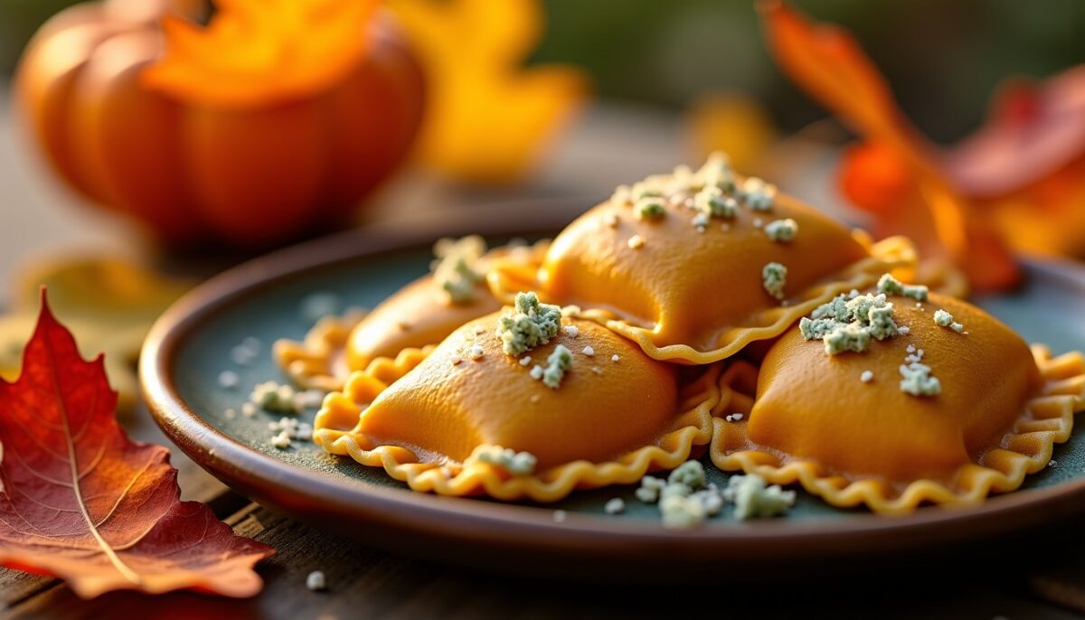Raviolis fondants au potimarron et fromage bleu : une explosion de saveurs automnales