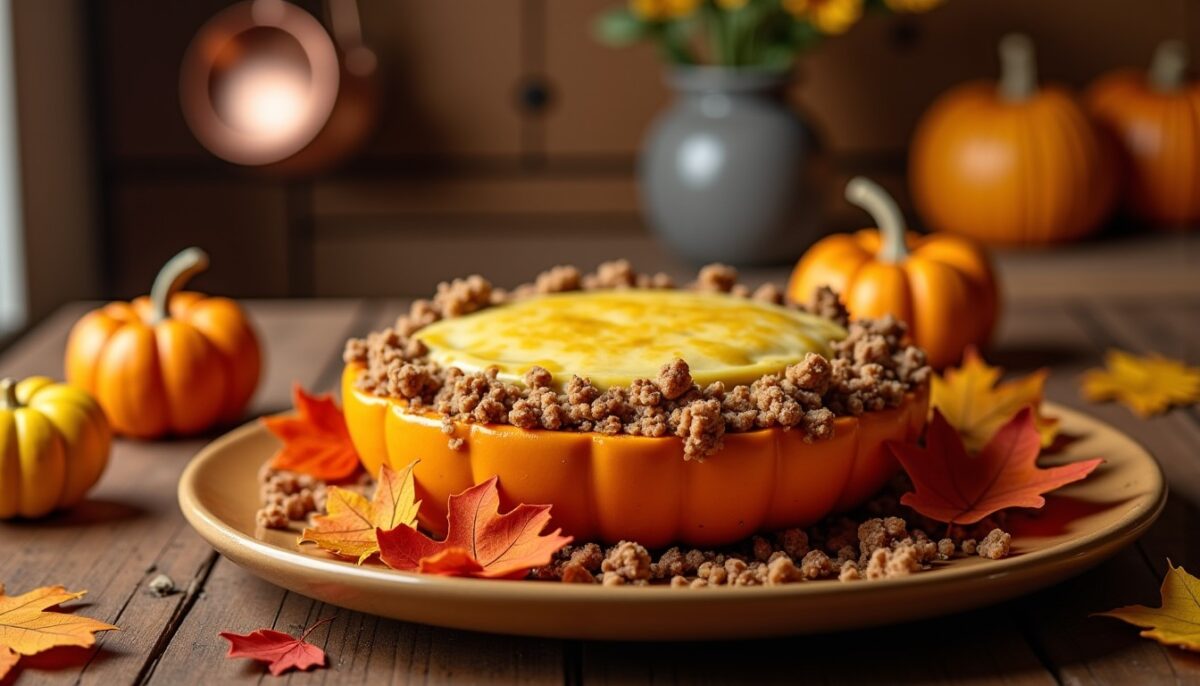 Délice automnal : crumble de butternut fondant au fromage à raclette