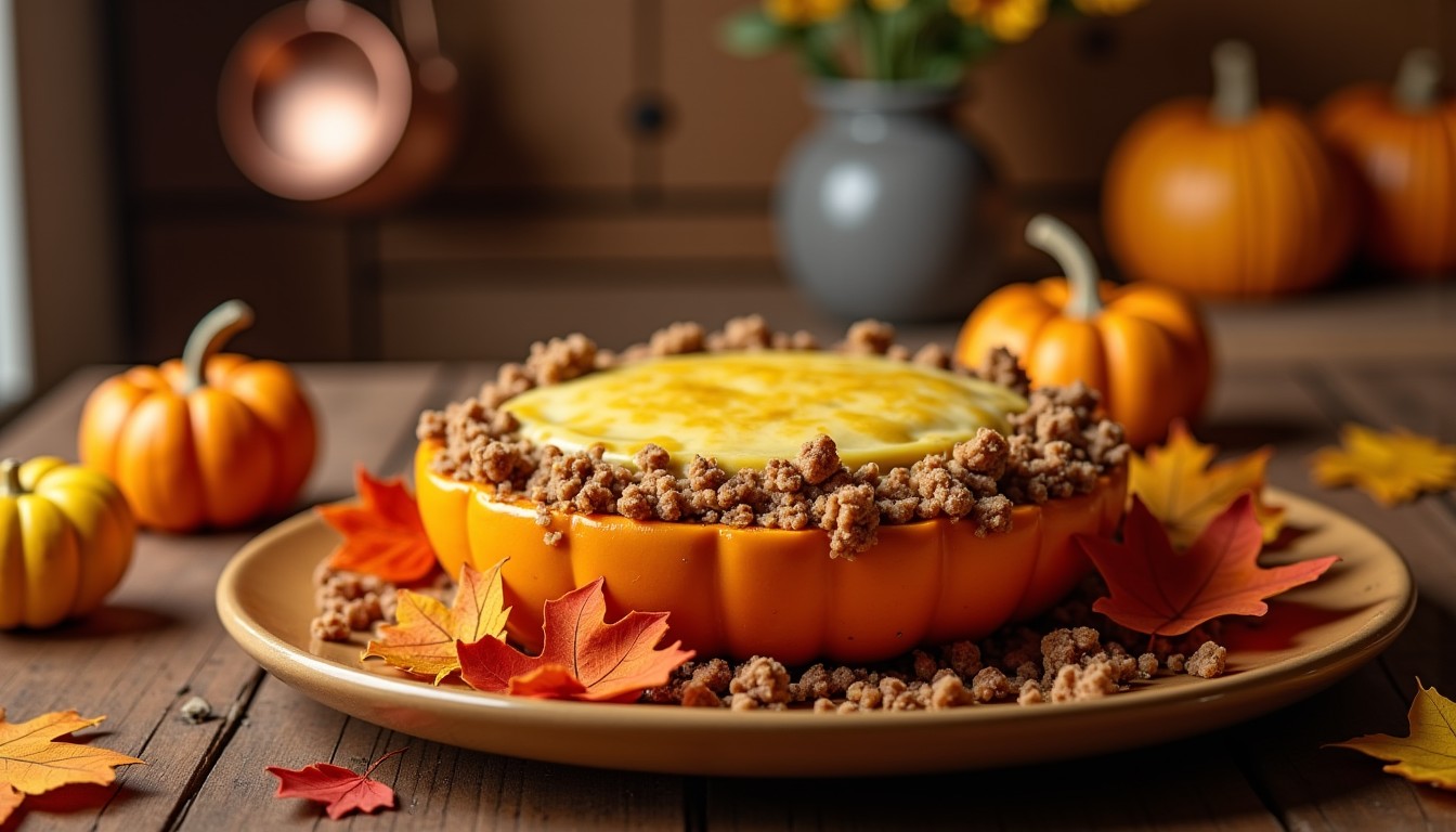 Délice automnal : crumble de butternut fondant au fromage à raclette
