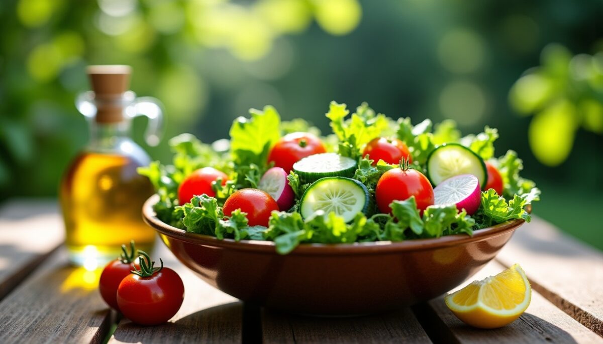 Salade estivale pleine de fraîcheur : une recette simple et rapide pour un déjeuner léger et délicieux