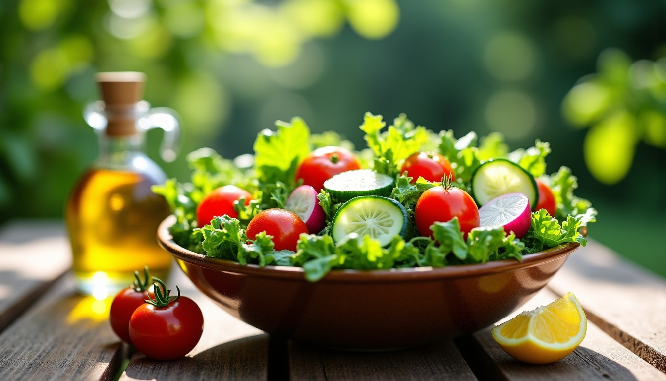 Salade estivale pleine de fraîcheur : une recette simple et rapide pour un déjeuner léger et délicieux