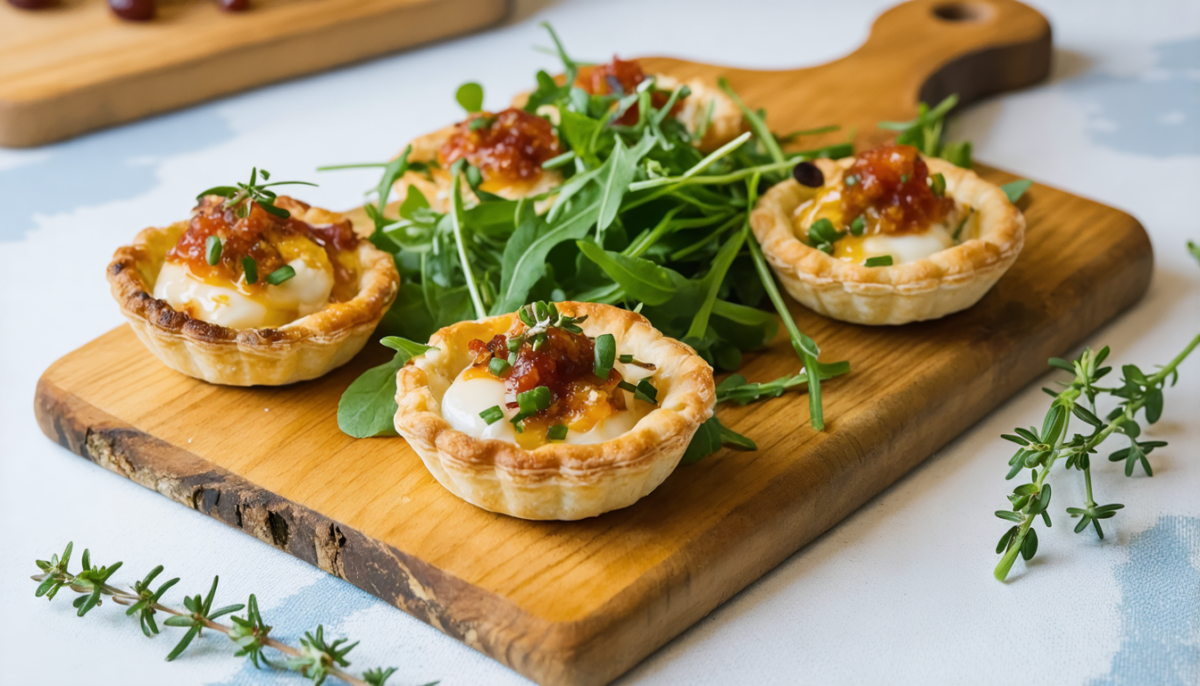 apprenez à préparer de délicieuses mini-tartes au crottin de chavignol avec notre recette simple et savoureuse, parfaite pour toutes les occasions.