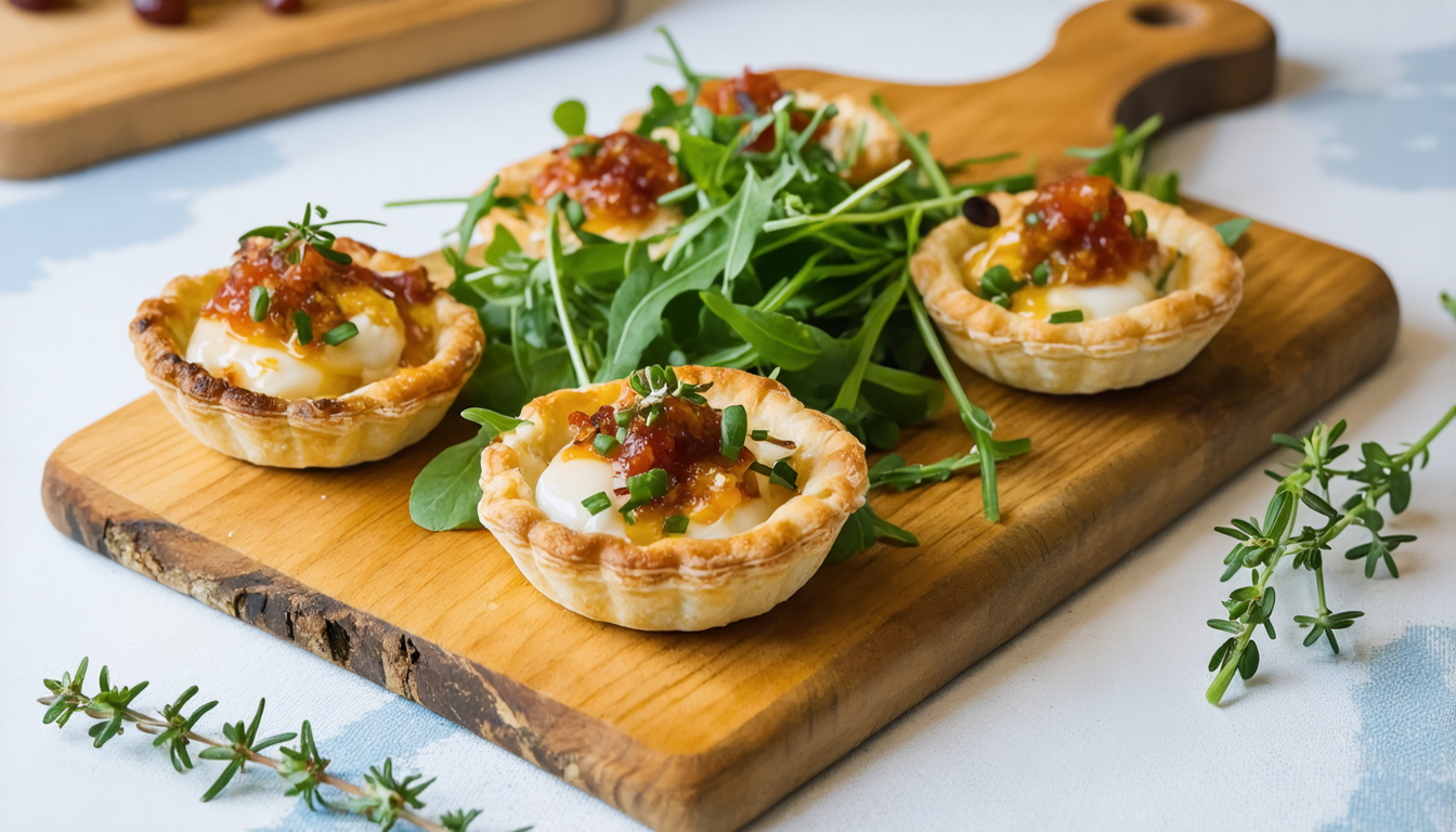 apprenez à préparer de délicieuses mini-tartes au crottin de chavignol avec notre recette simple et savoureuse, parfaite pour toutes les occasions.