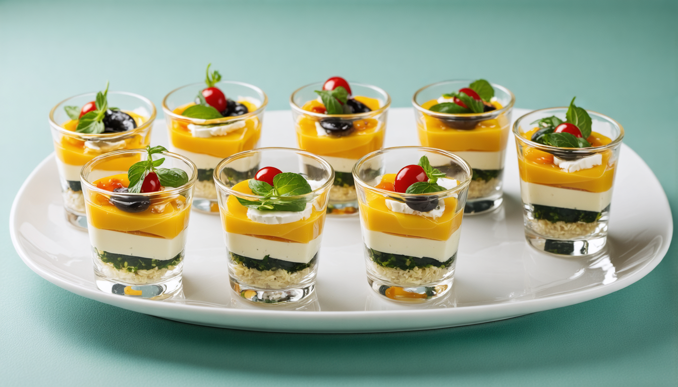 découvrez notre recette simple et savoureuse de verrine gourmande au fromage, un délice du sud qui ravira vos papilles à chaque bouchée.