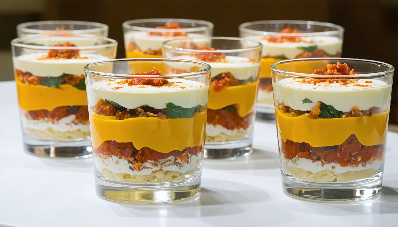 découvrez la verrine gourmande au fromage, une recette simple et savoureuse qui évoque les saveurs authentiques du sud. parfaite pour un apéritif élégant et convivial.