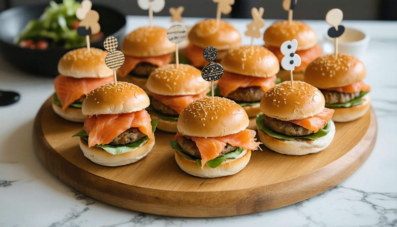 découvrez notre recette gourmande de mini-burgers au saumon fumé et fromage frais, parfaits pour un apéritif raffiné ou un repas convivial en toute simplicité.