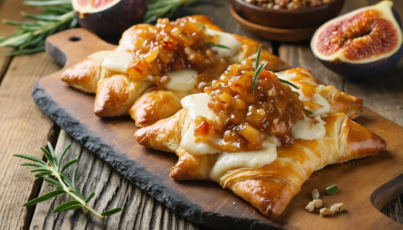 savourez un délice feuilleté au boudin blanc, accompagné d’un chutney de figues maison, pour une expérience gourmande et raffinée.