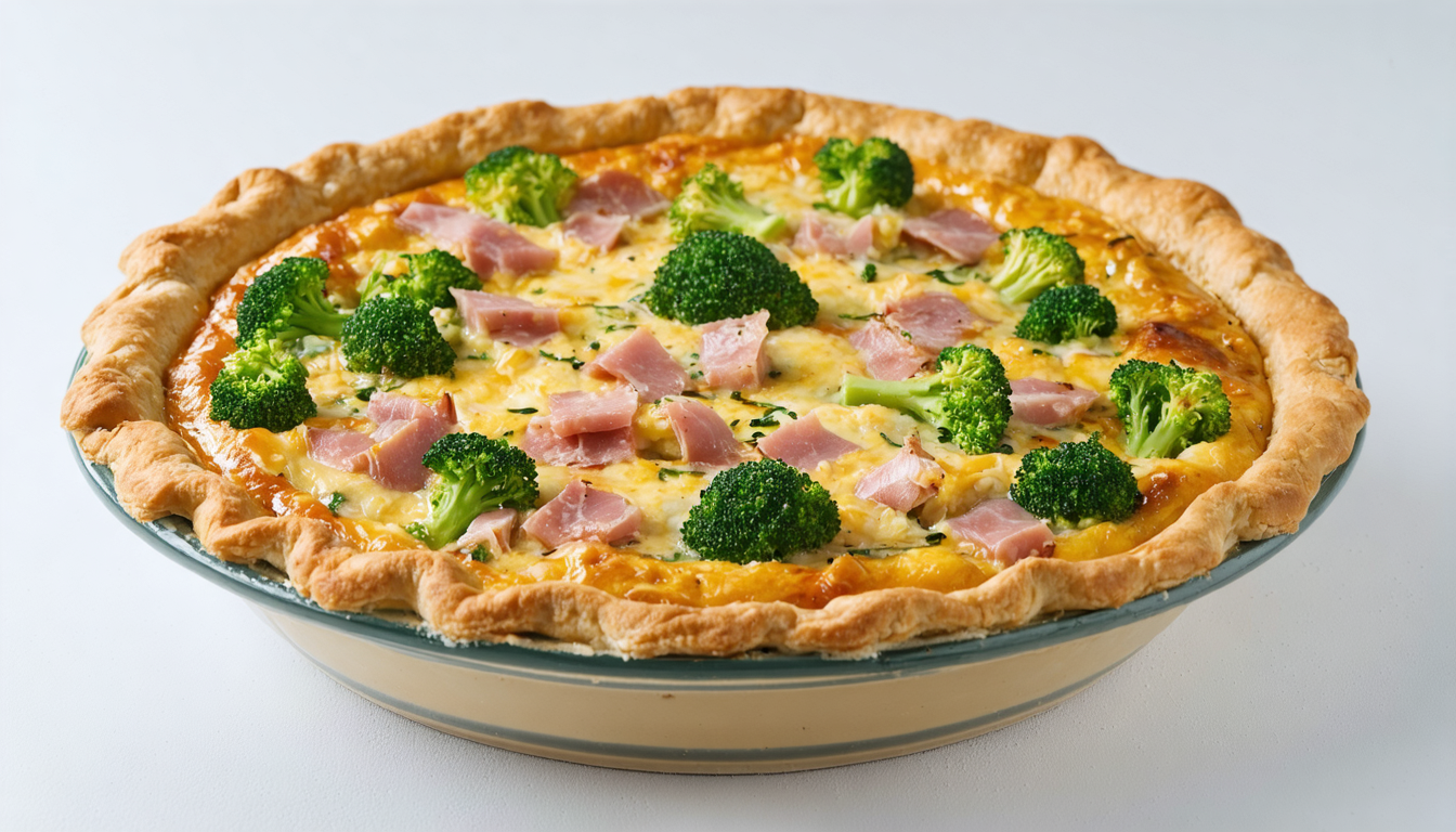 découvrez notre recette facile et rapide de quiche légère au brocoli et jambon, parfaite pour un repas savoureux préparé avec le thermomix.