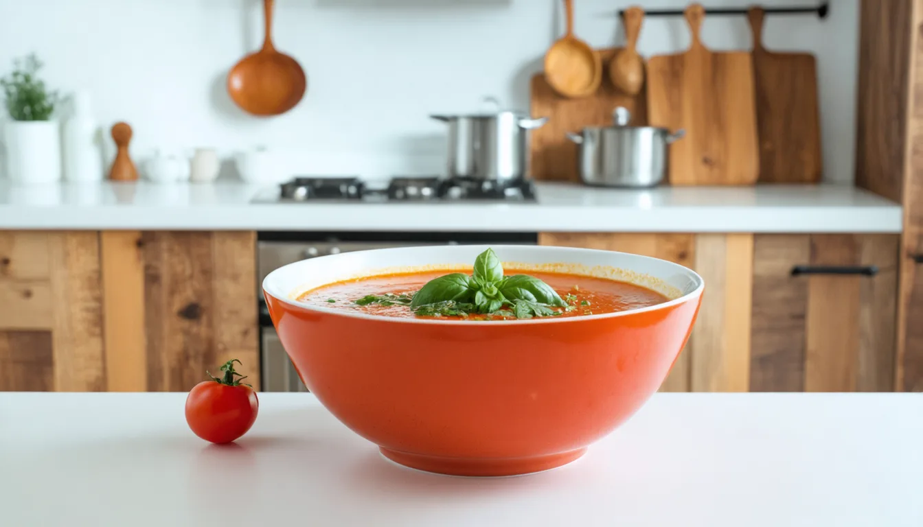 découvrez notre recette simple et rapide pour préparer une délicieuse soupe maison de tomates fraîches, idéale pour un repas sain et savoureux.