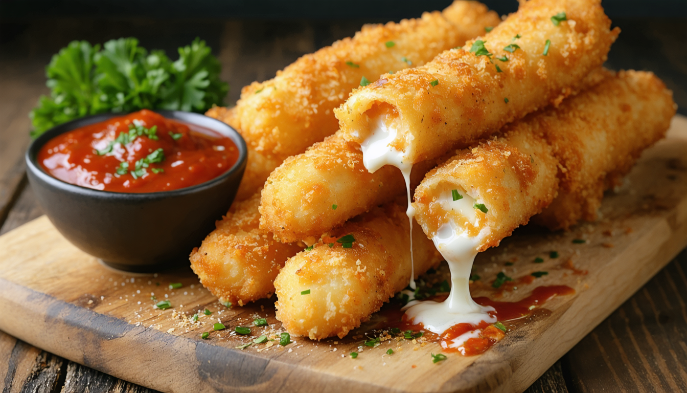 découvrez la recette parfaite des mozzarella sticks, alliant un cœur fondant à une croûte croustillante pour un apéritif gourmand et irrésistible.