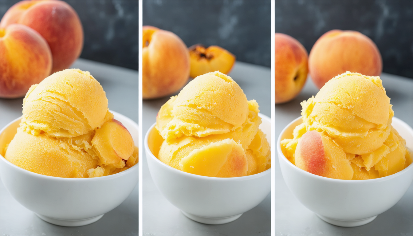 découvrez notre recette simple et rafraîchissante de sorbet léger à la pêche sans sorbetière, parfait pour un été gourmand et sain.
