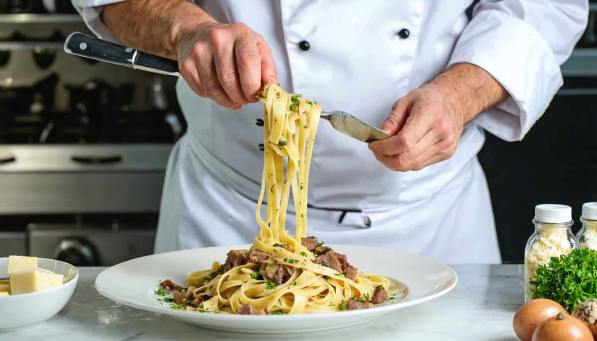 découvrez notre recette de tagliatelles au foie gras, une délicieuse idée pour sublimer vos fêtes avec élégance et gourmandise. simple et raffinée, elle séduira vos invités.