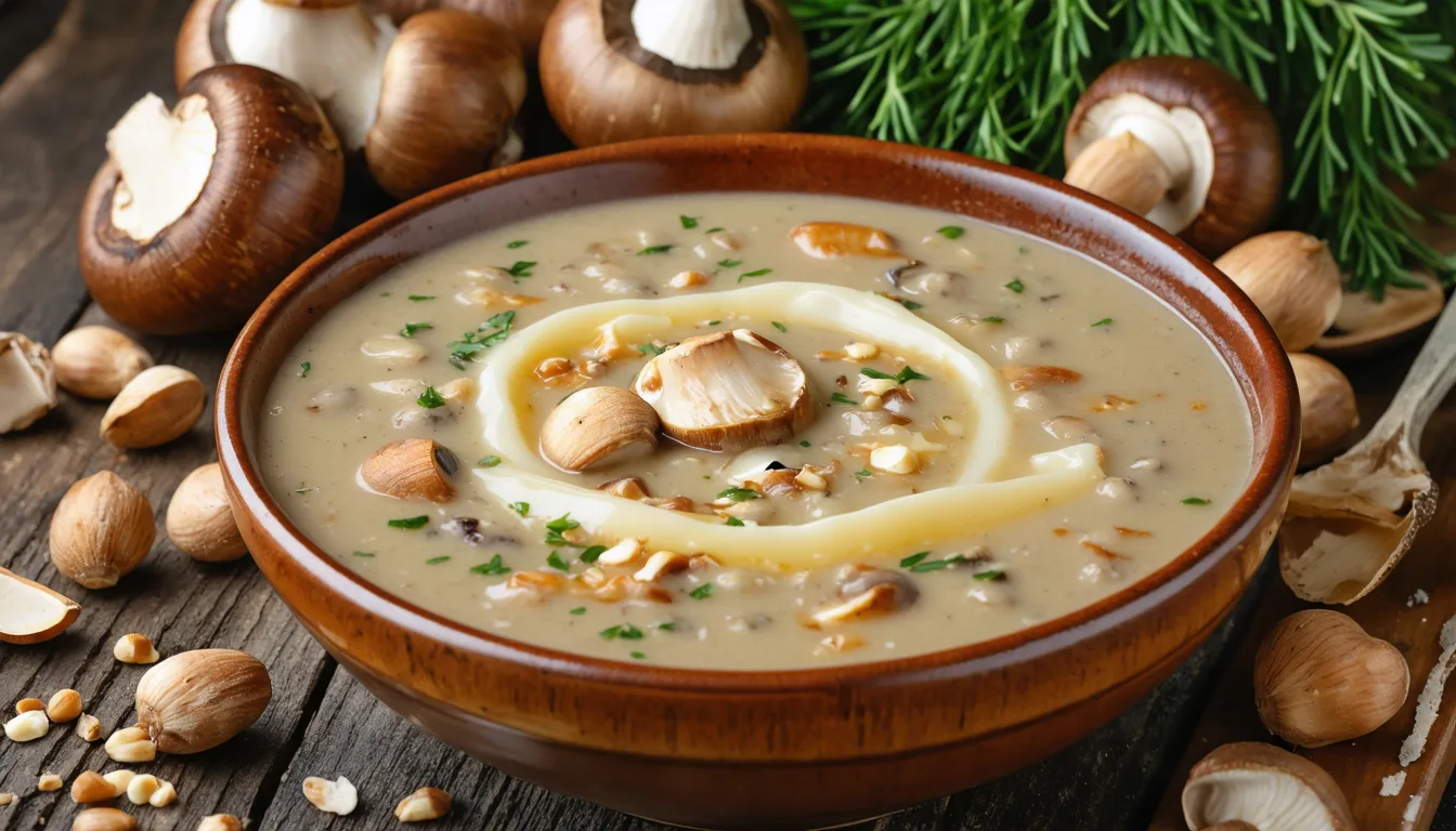 découvrez notre velouté gourmand de champignons aux noisettes et fromage fondant, une recette savoureuse et réconfortante parfaite pour toutes les occasions.