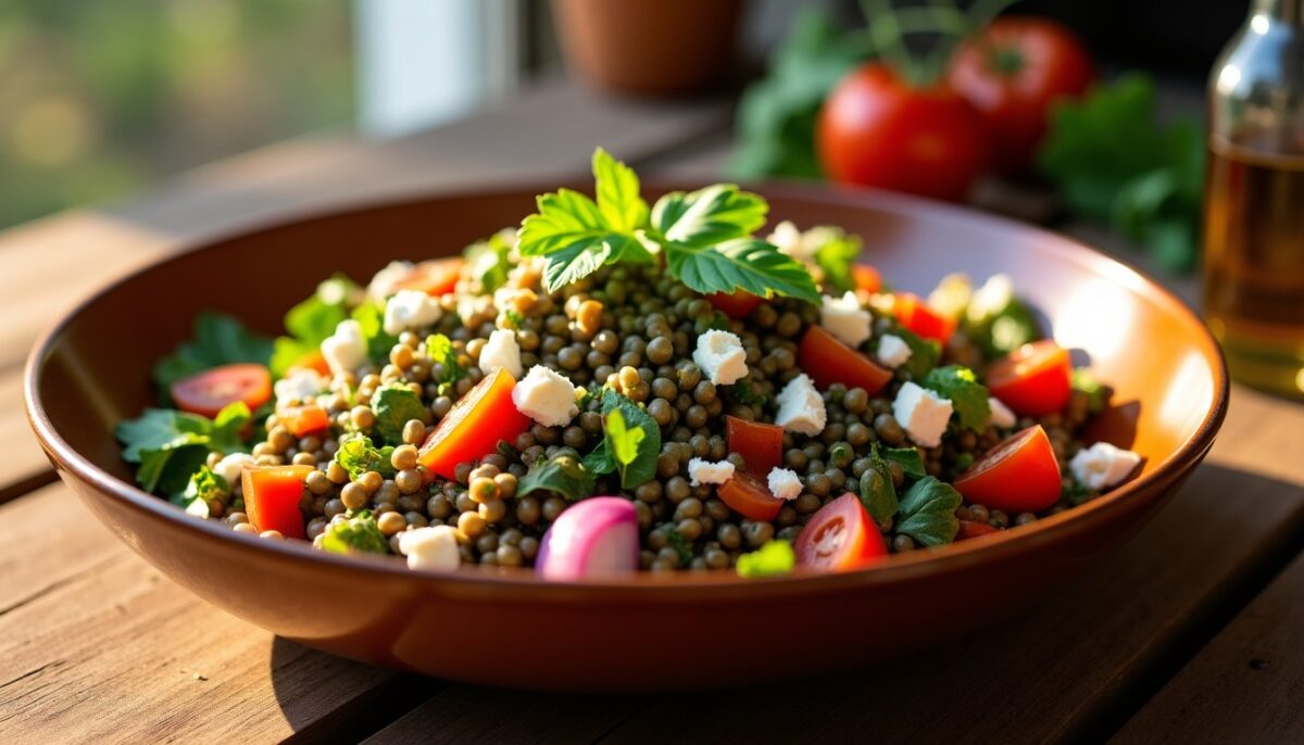 Délice d’automne : salade de lentilles fondantes à la Feta