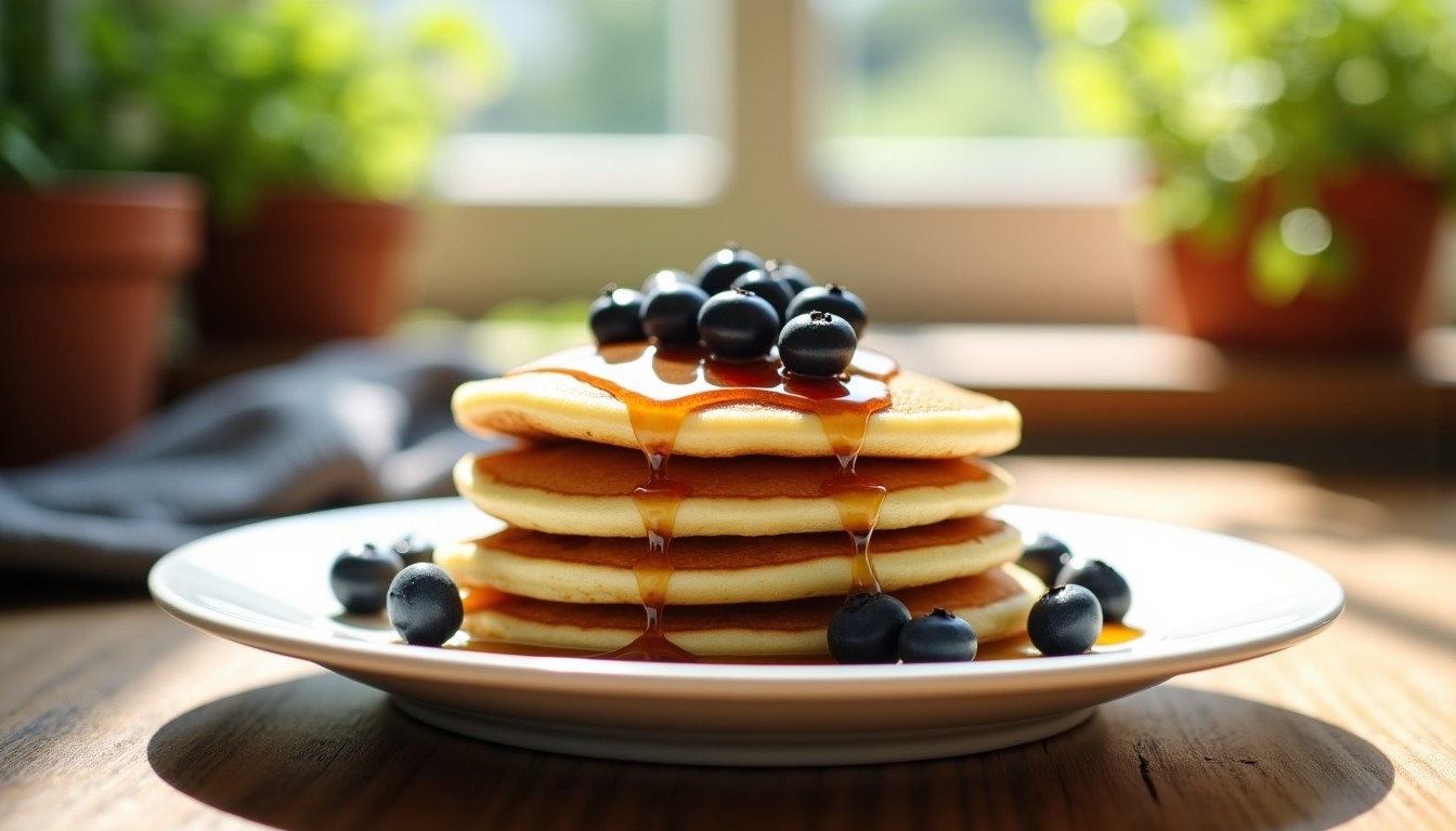 Délicieux pancakes légers aux myrtilles : la recette detox idéale pour un petit-déjeuner revitalisant