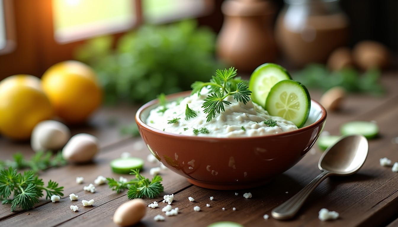 Tzatziki onctueux au fromage frais : une recette simple et savoureuse à découvrir