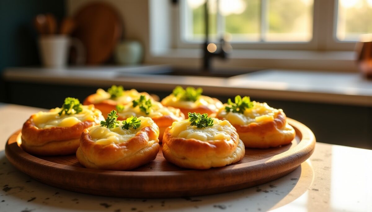Délicieux palmiers apéritifs au fromage frais, ail et fines herbes : la recette facile et gourmande