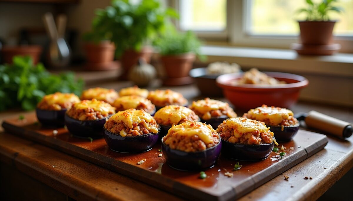 Délices d'aubergines farcies gratinées au fromage : une recette pleine de saveurs