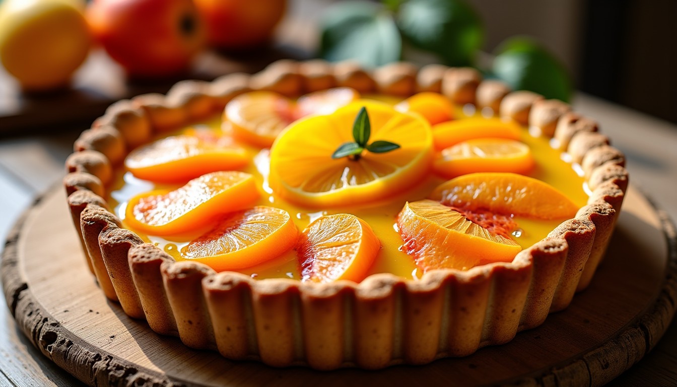 Fenetra : la tarte toulousaine aux abricots juteux, citron confit et amandes croquantes