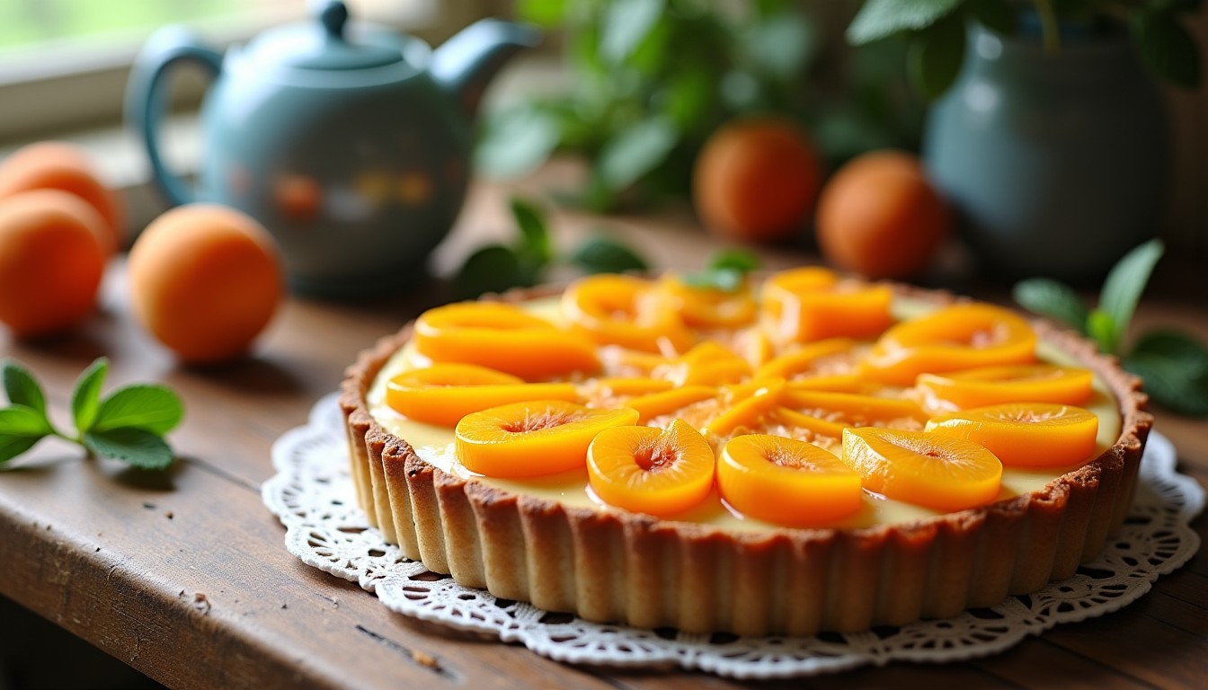 Délice d'abricots et crème pâtissière : la recette irrésistible de la tarte maison