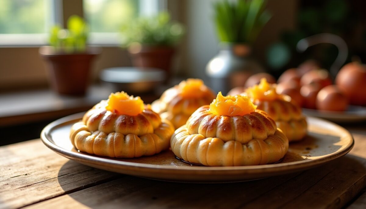 Délices fondants : recette gourmande de chaussons au fromage et confit d’oignon