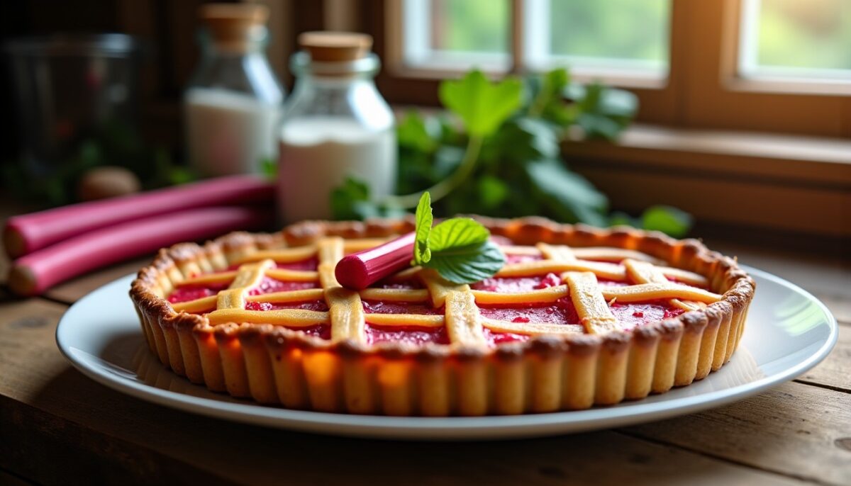 Délicieuse tarte à la rhubarbe : une recette simple pour se régaler