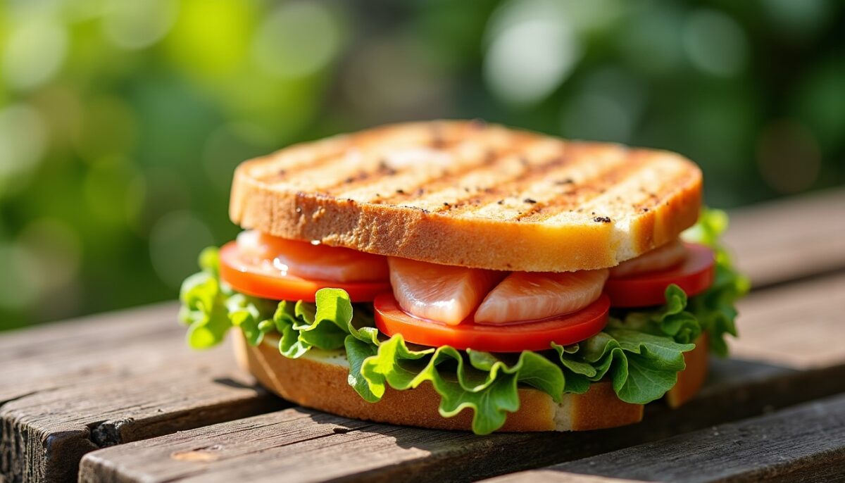 Délice Croquant : Panini au Surimi, Légumes Frais et Mayonnaise Allégée - Une Recette Simple et Gourmande