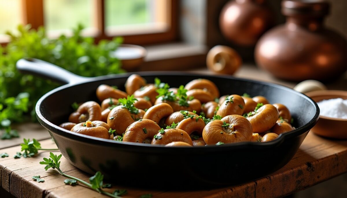 Délice forestier : poêlée de cèpes parfumée à l'ail et au persil – une recette simple et gourmande